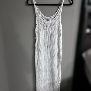 White Mesh Maxi Dress